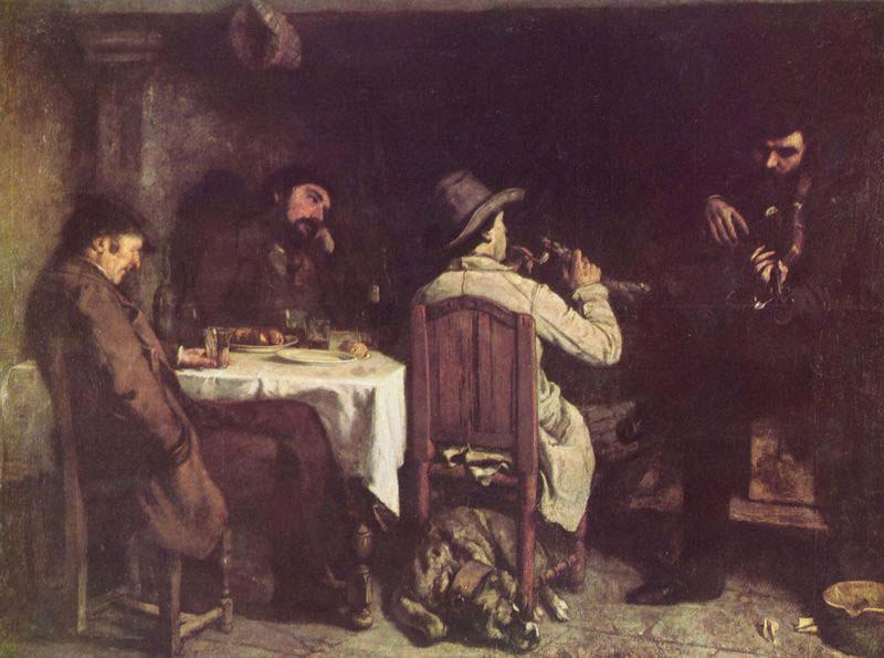 Gustave Courbet After Dinner at Ornans Germany oil painting art